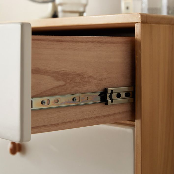 Modern Solid Wood Chest with 4 Natural Legs and Soft Close Drawers
