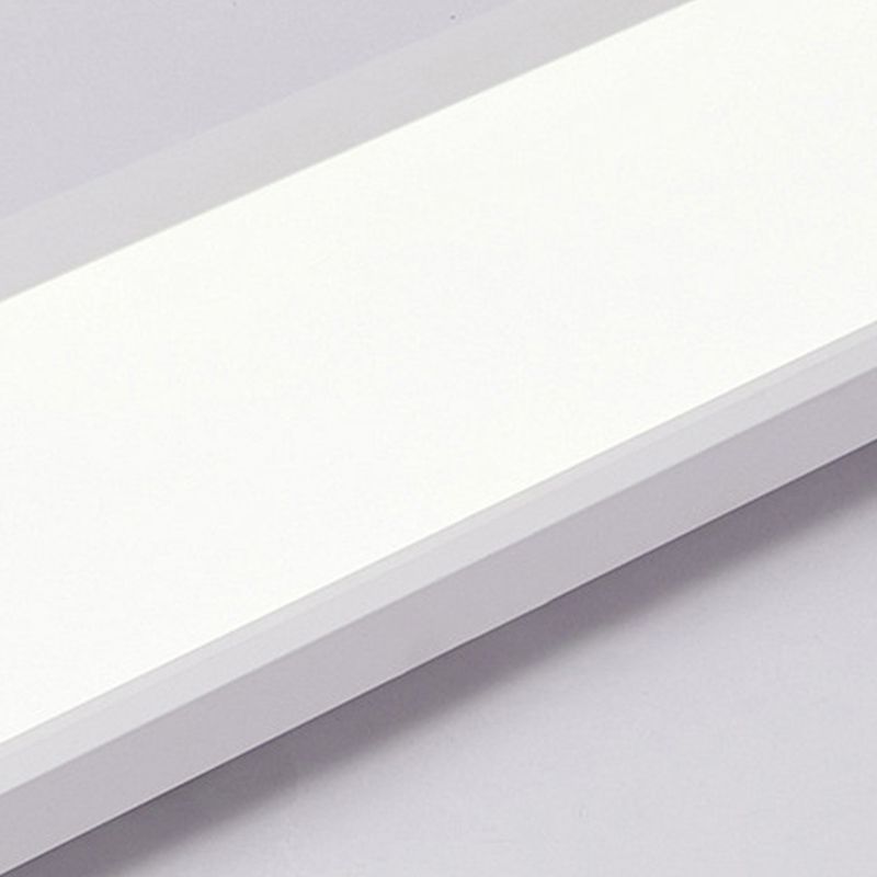 Metal Square Shape Wall Light Modern Style 1-Light Wall Mounted Light Fixture in White