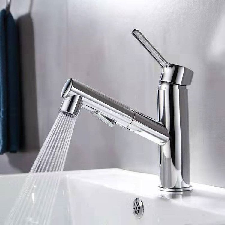 Contemporary Sink Faucet Pure Color Low Arc Vessel Sink Faucet for Bathroom