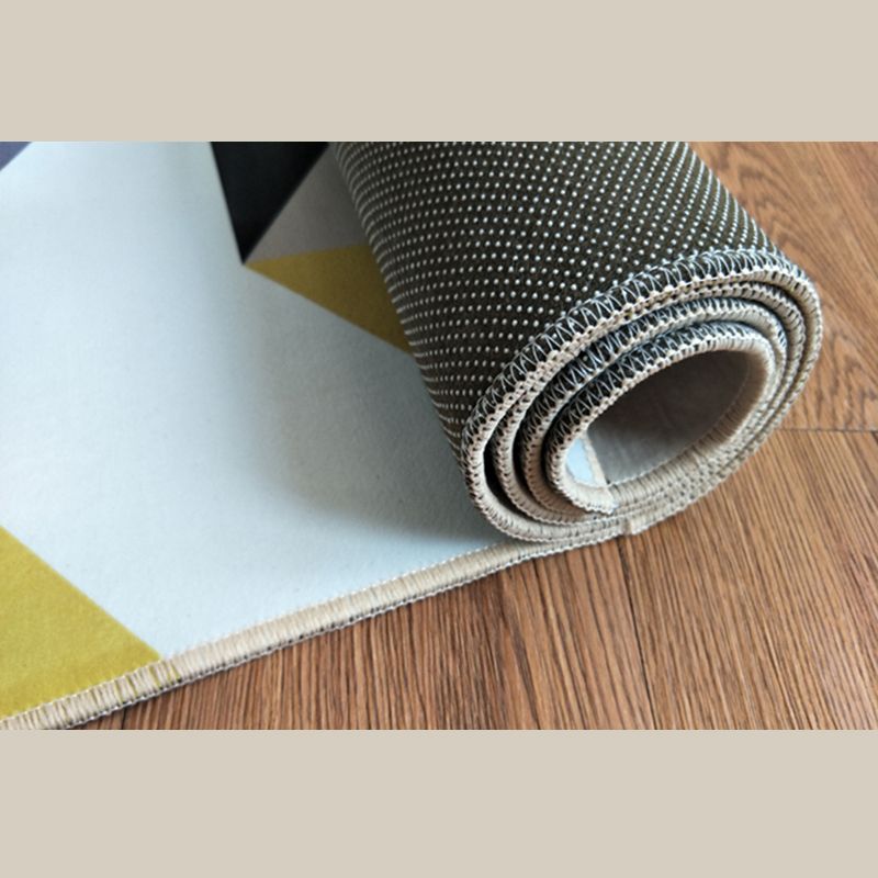 Multicolor Nordic Area Carpet Polyester Feather Indoor Rug Non-Slip Backing Carpet for Living Room