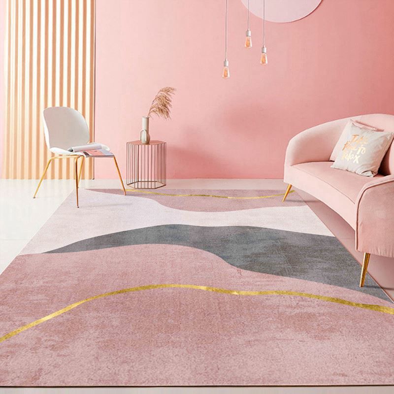 Vetgedrukt gebied tapijt prachtig abstracte print tapijt wasbaar polyester tapijt met niet-slip rug