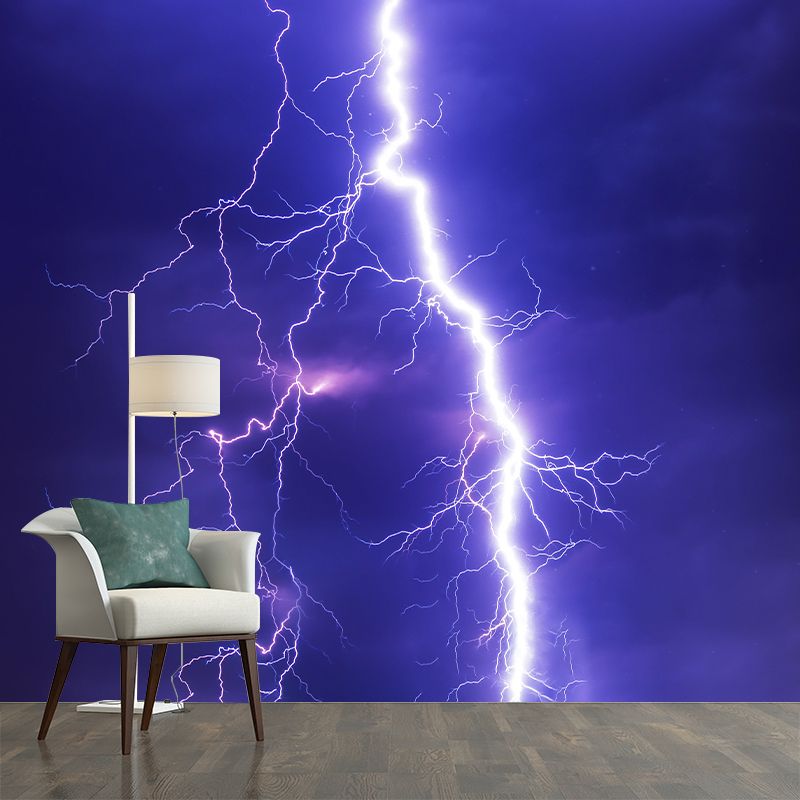 Lightning Sky Scene Mural Wallpaper Decal Decorative Bedroom Wall Covering