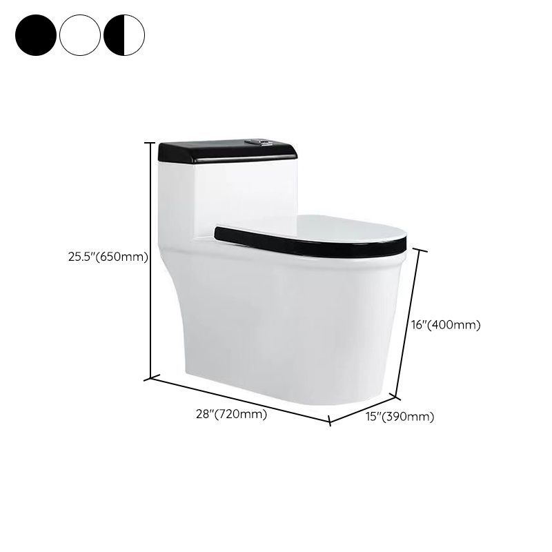 Modern 1-Piece Toilet Bowl Floor Mount White Urine Toilet for Washroom