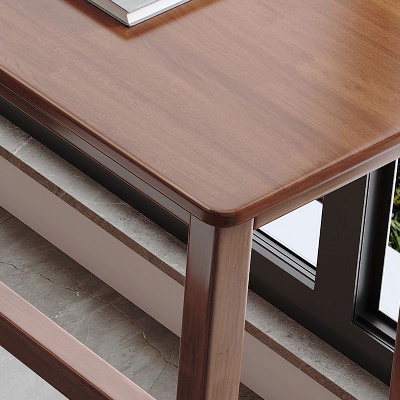 Contemporary Indoor Bar Dining Table Rectangle Wood Bar Stool Table