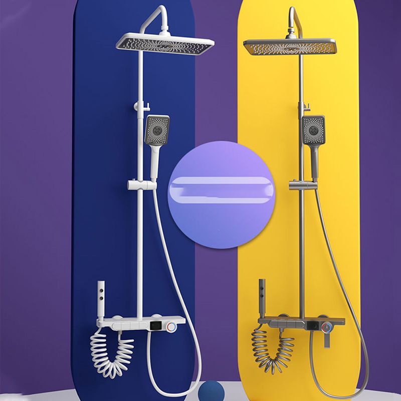 Modern Wall Mount Shower Trim Adjustable Spray Pattern Shower Head Combo