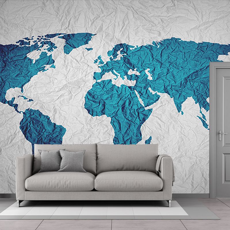 Beautiful Illustration Mural Wallpaper World Map Indoor Wall Mural
