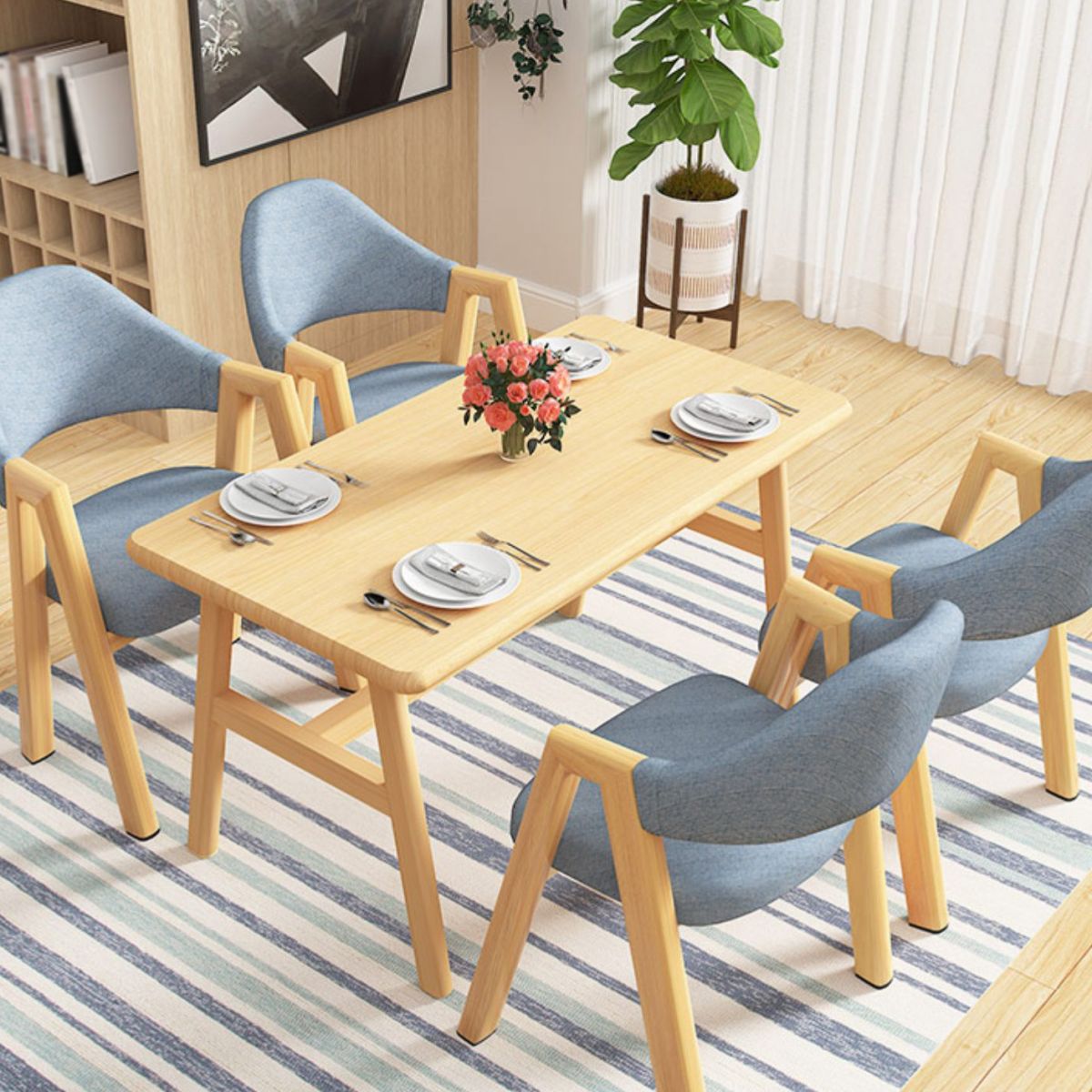 Silla de comedor moderna con respaldo abierto y acabado mate de sillón de tela para restaurante