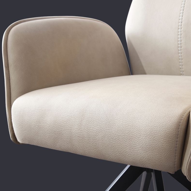 Silla de comedor de metal contemporánea, silla lateral de comedor tapizada para uso doméstico