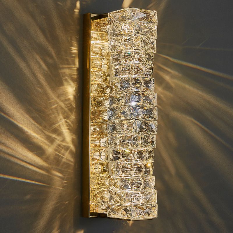 Geometrischer Schatten Einleichter Wandleuchter moderner Kristallwandmontageleuchte