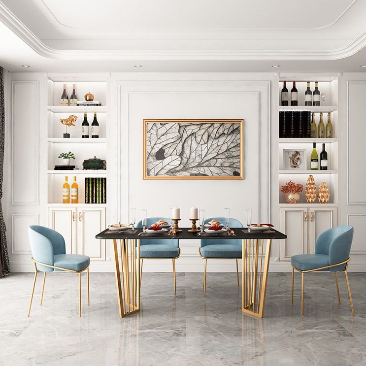 Rectangular Dining Table Set 1/2/5/7 Pieces Metal Dinette Set for Kitchen