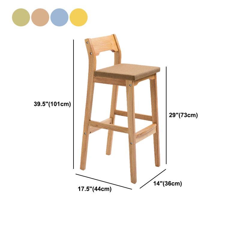Modern Style Square Bar-stool Wooden Counter Bar Stool for Home