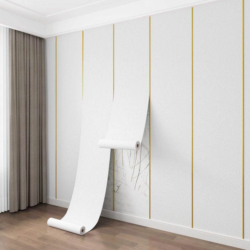 Modern Pearl Wainscoting Flax Wall Access Panel Peel and Stick Foam Baseboard