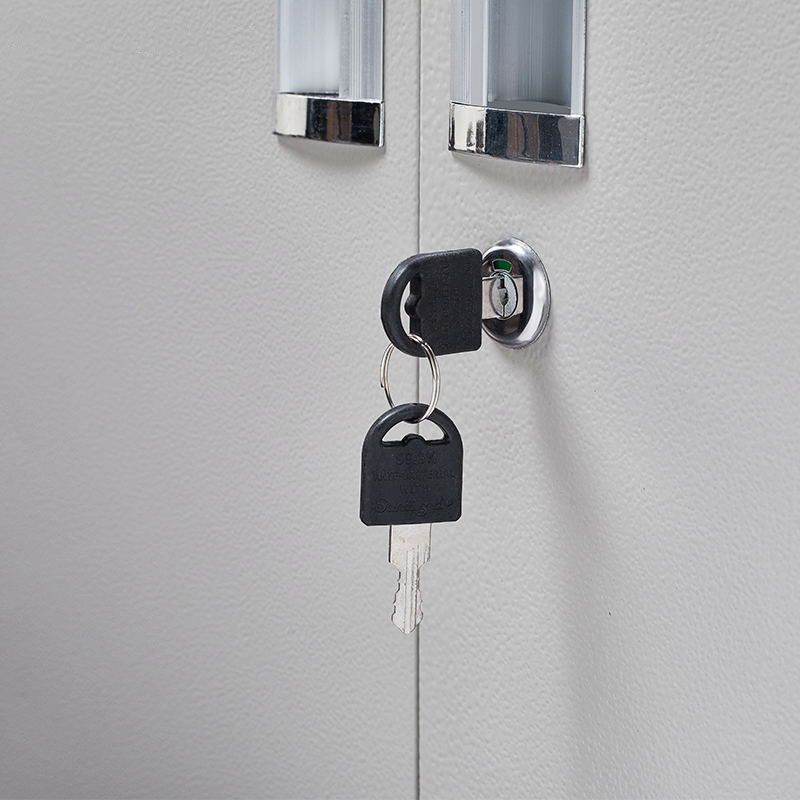 Contemporary Wardrobe Armoire Metal Non-Hanging Armoire with Lock