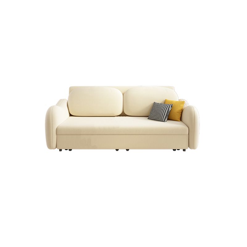32" Wide Scandinavian Sofa Futon White Pillow Included Sleeper Sofa