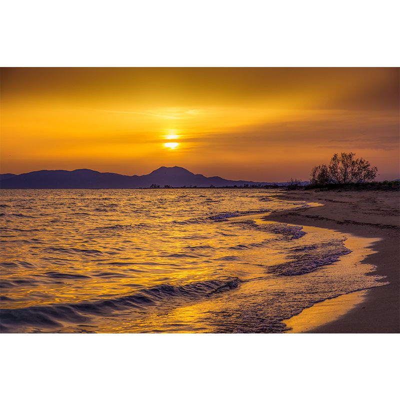 Beautiful Seascape Mural Horizontal Photography Eco-friendly for Bathroom Floor