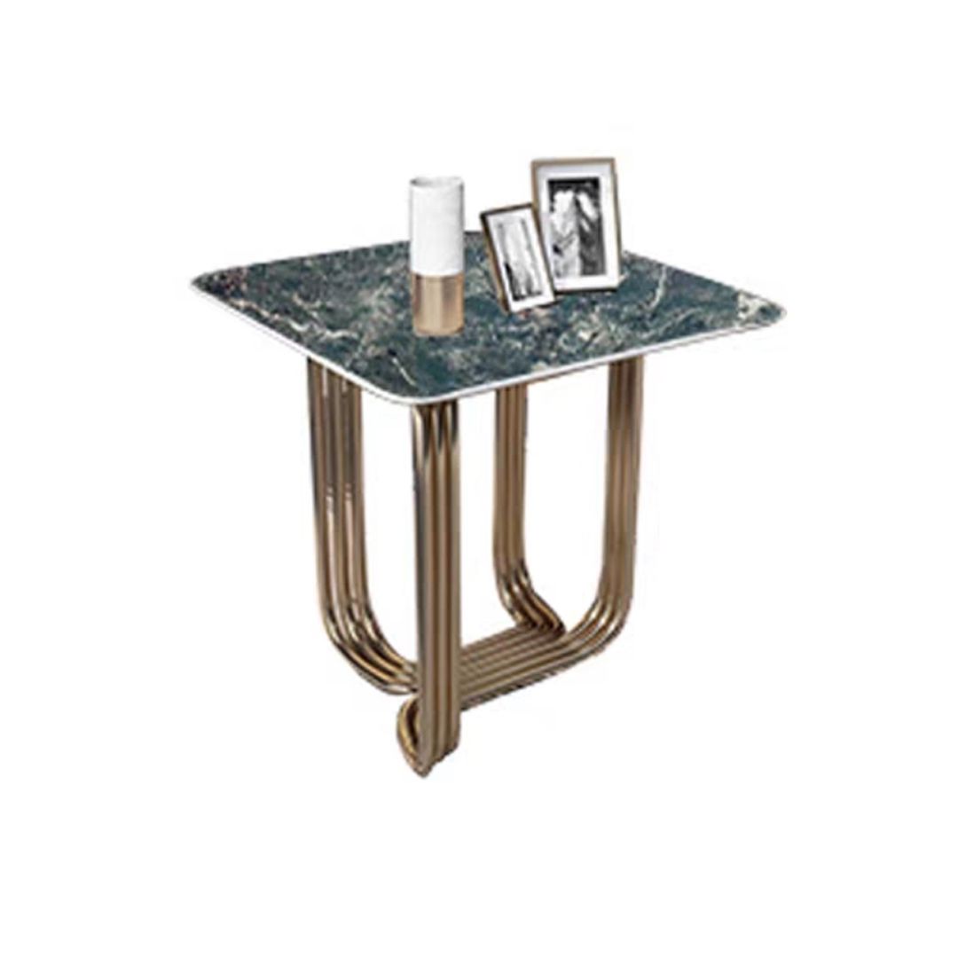 Glam Abstract Coffee Table Slate Rectangular Coffee Table for Home