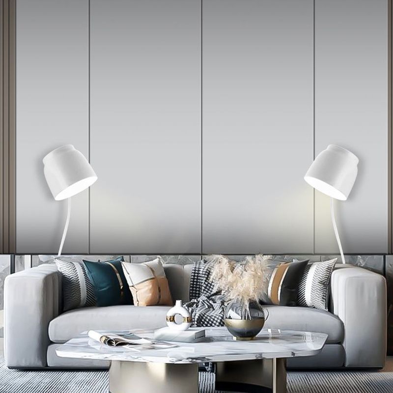 Single Contemporary Black/White/Grey Wall Mounted Sconce LED Wall Light