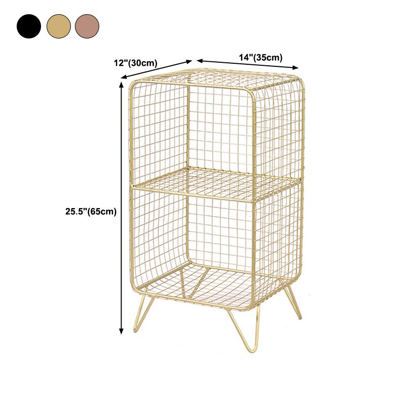Nordic Metal Closed Back Bookcase Rectangle Storage Bookshelf