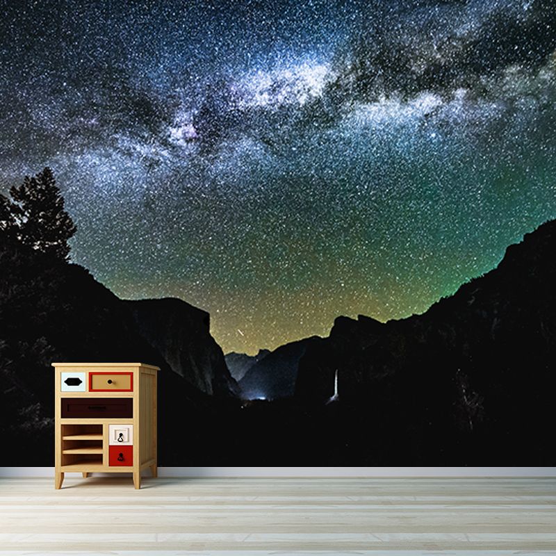 Beautiful Galaxy Mildew Resistant Mural Wallpaper Sleeping Room Wall Mural