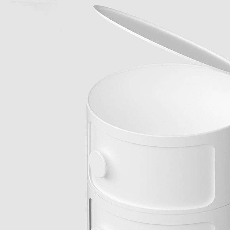 Modern Nightstand Plastic Multi-story Accent Table Nightstand for Living Room