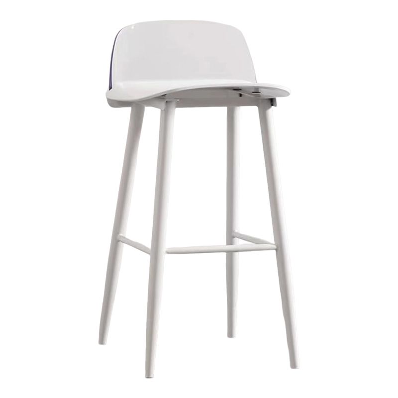 Modern Rectangle Bar and Counter Stool Low Back Stool with 4 Legs