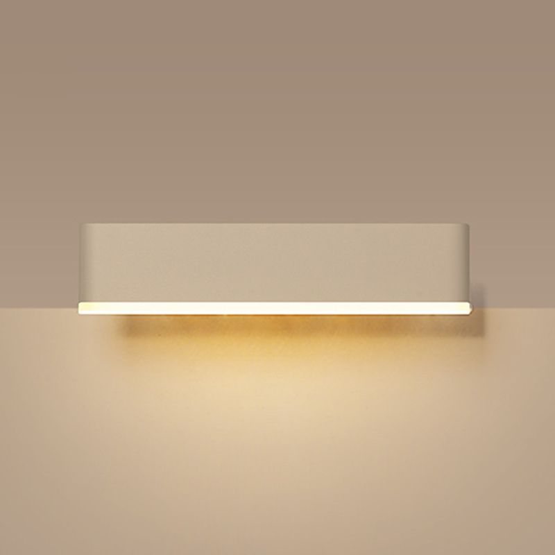 Rectangle Shape Metal Wall Light Modern Style Single Light Wall Mount Lighting