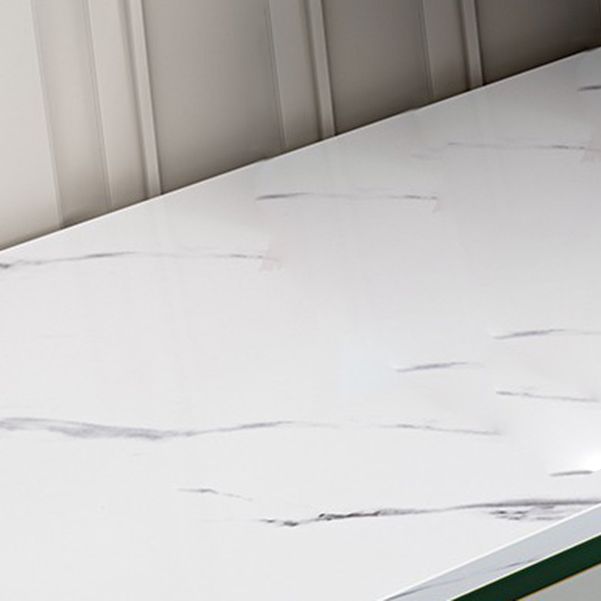 Modern Bar Dining Table Rectangle Bar Table with Trestle Base