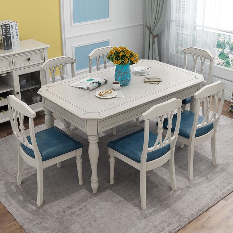 Traditional Solid Wood Dining Set Standard Height with 4 Legs Base Dining¬†Room¬†Set