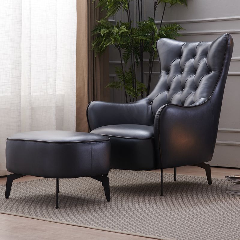 Tufted Cushions Side Chair Arms Included Lounge Chair for Living Room