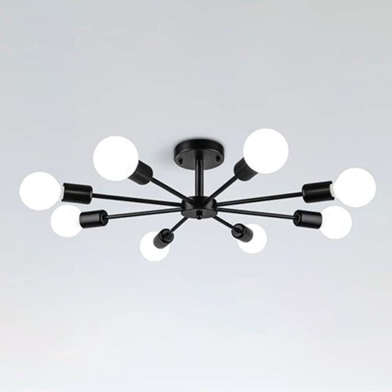 Metal Sputnik Shape Flush Mount Lights Modern Multi Light Flush Mount Light Fixtures