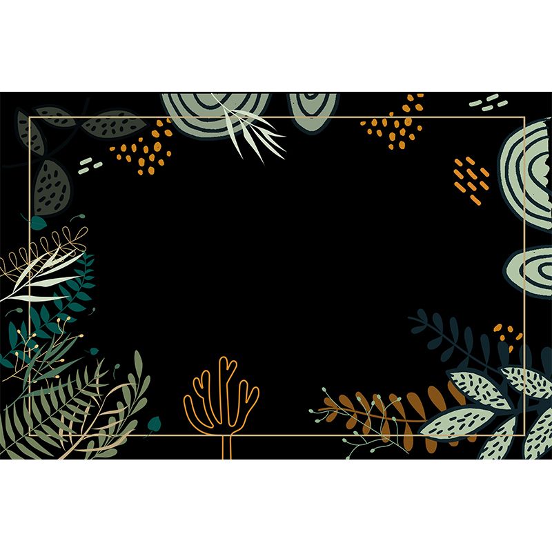 Horizontal Illustration Tropical Plant Mural Eco-friendly Decorative Wallpaper