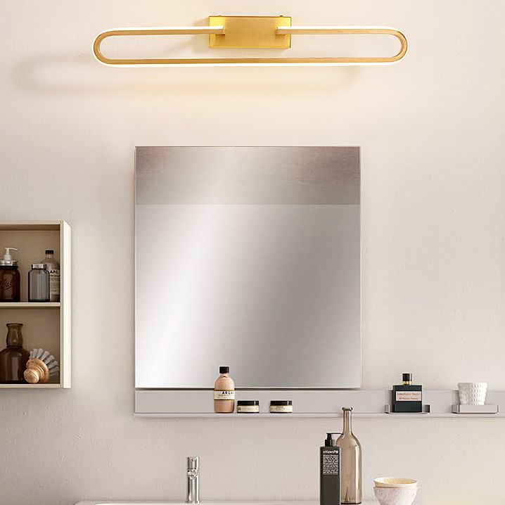 Postmodern Oval Ring Wall Mounted Lights Acrylic Flush Mount Wall Sconce for Bathroom