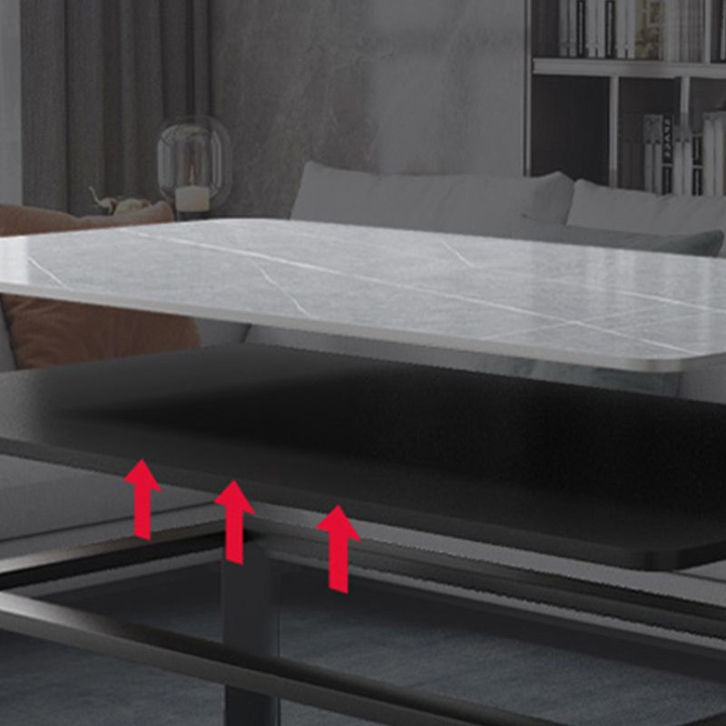 Single Coffee Table Slate Rectangular Coffee Table for Living Room