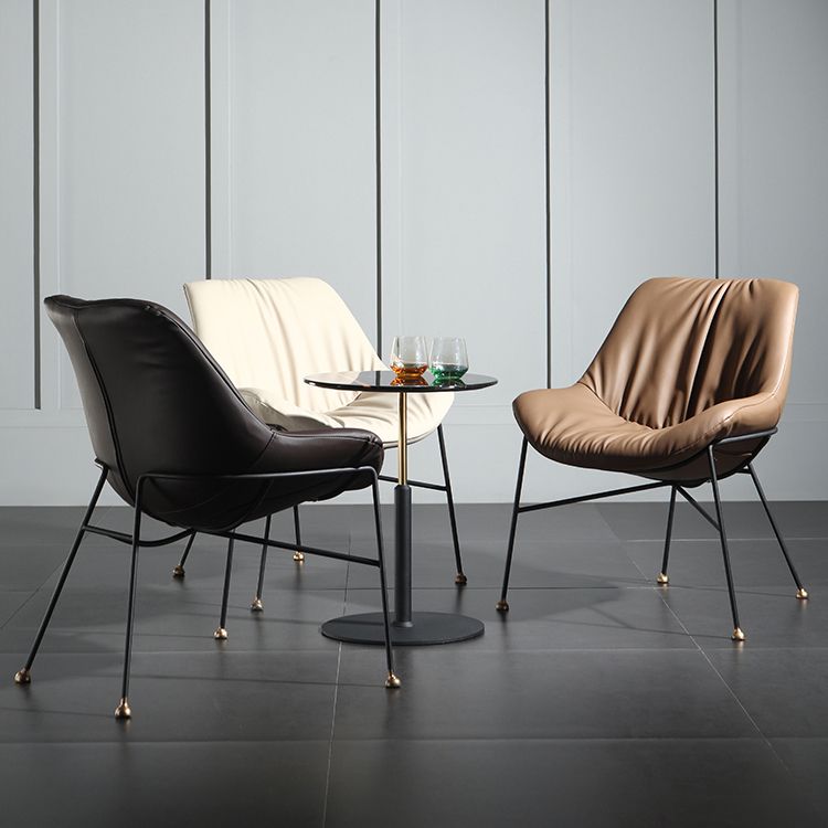 El cuero de la PU del diseño contemporáneo que cena la silla sólida sin brazos de la parte posterior de las sillas