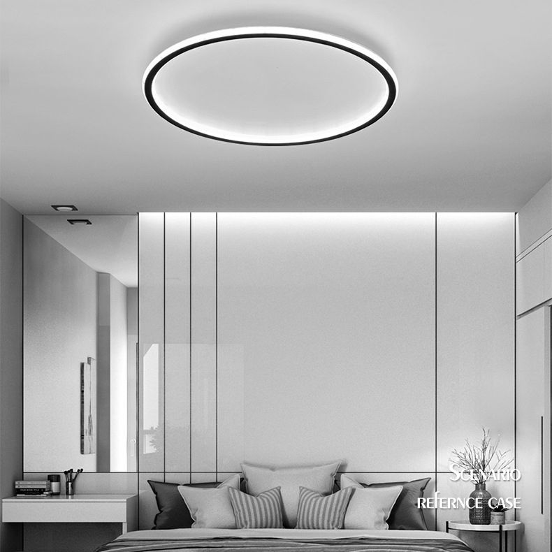 1-Light Round Shade Flush Mount Modern Simple Style Flush Mount LED Lights