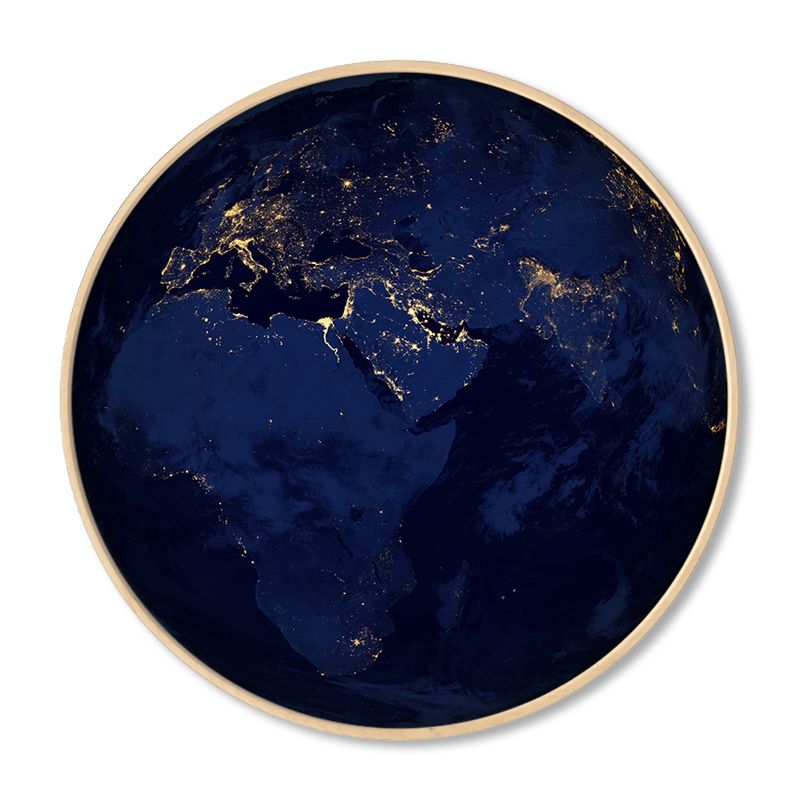 Photographic Earth Surface Wall Art for Kids Bedroom, Dark Color, Multiple Sizes
