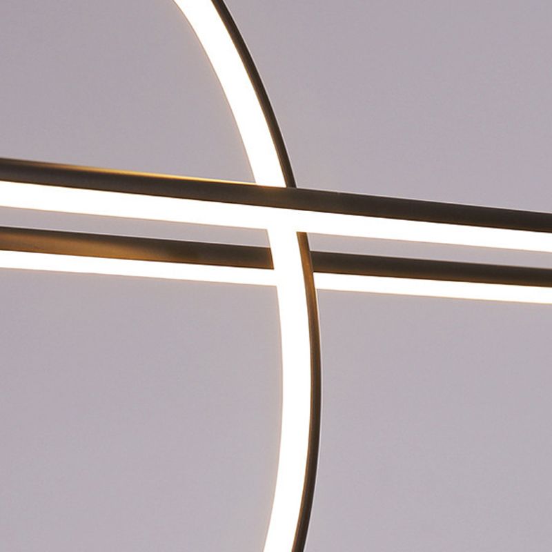 3-Light Island Light Modern Style Ring Shape Metal Pendant Lighting