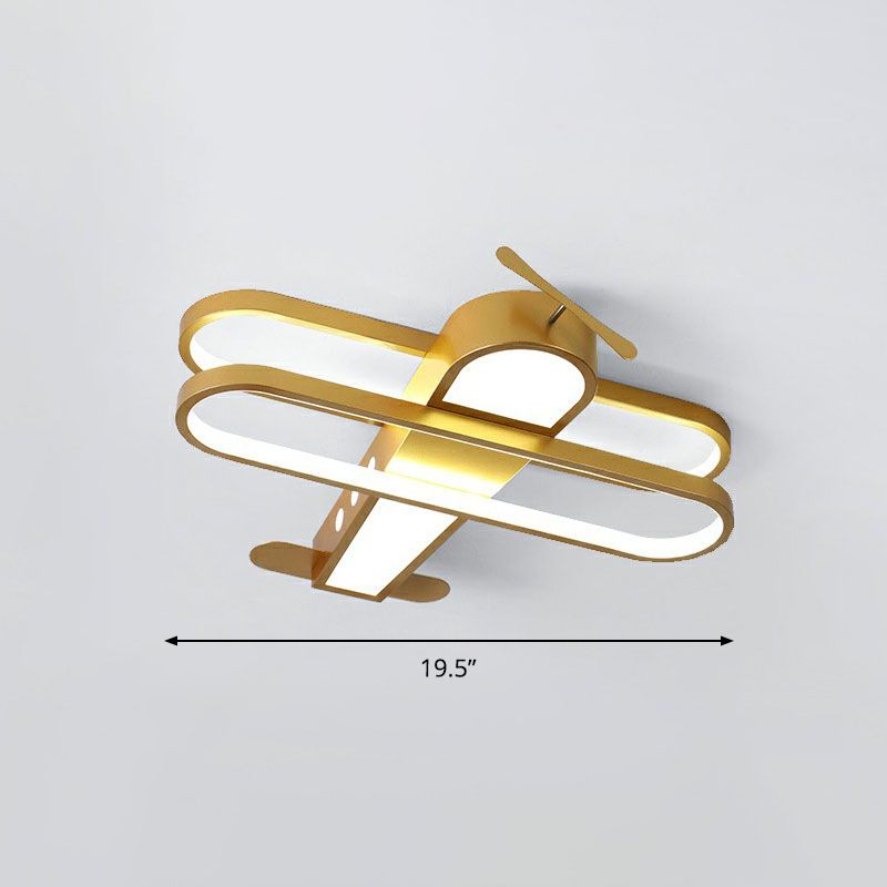 Acrylic Aircraft Flush Ceiling Light Cartoon LED Flush Mount Lighting for Child Room
