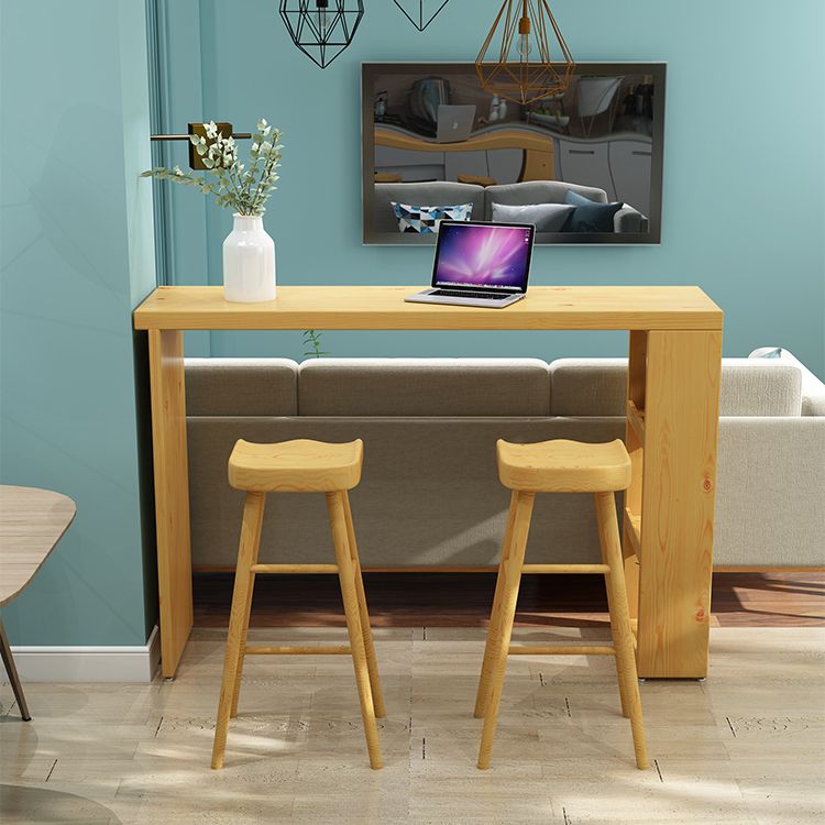 1/2/3 Pieces Solid Wood Bar Table and Stools Contemporary Bar Pub Table Set