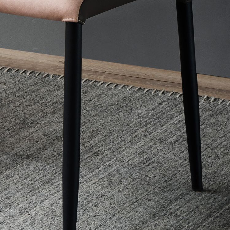 Home Dining Room Arm Chair Black Legs Upholstered Dining Chair