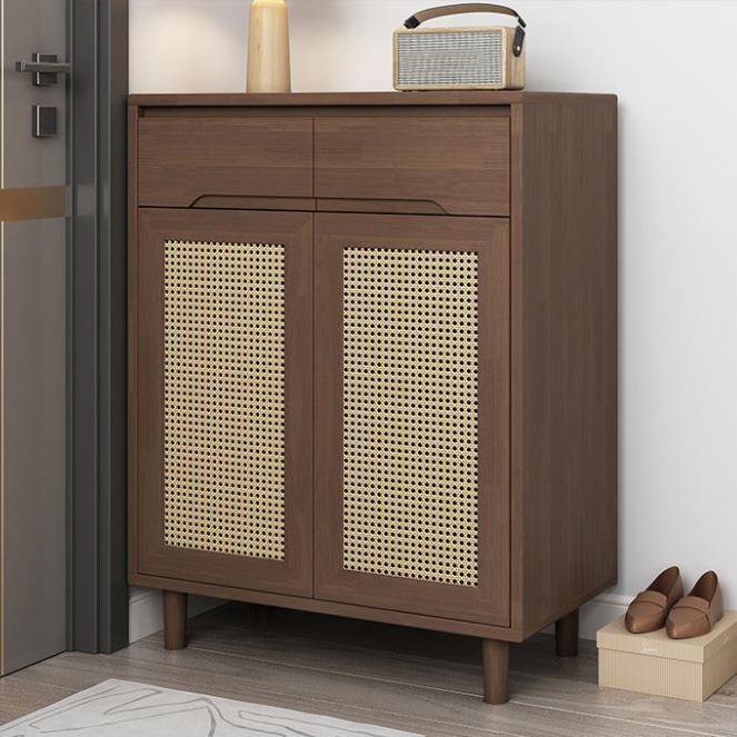 Contemporary Accent Cabinet with Drawers and Doors in Solid Wood