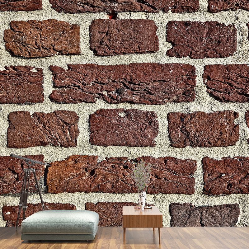 Industrial Style Brick Wall Wall Covering for Living Room, Moisture Resistant