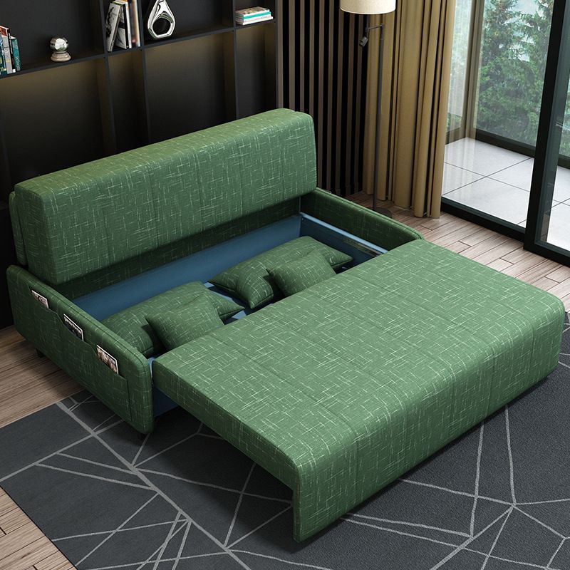 Pillow Included Convertible Sofa Armless Foldable Futon Sofa Bed