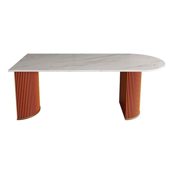 Traditional Luxury Dining Table White Top Specialty Dining Table for Home
