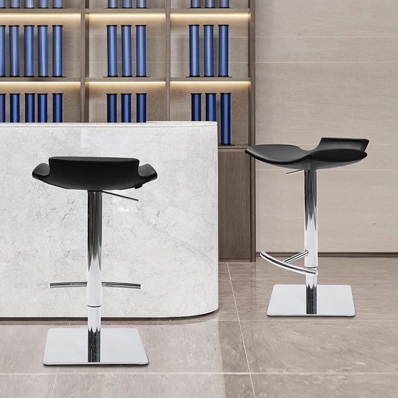 Industrial Style Bar Stool Leather Adjustable Counter Stool for Bristol