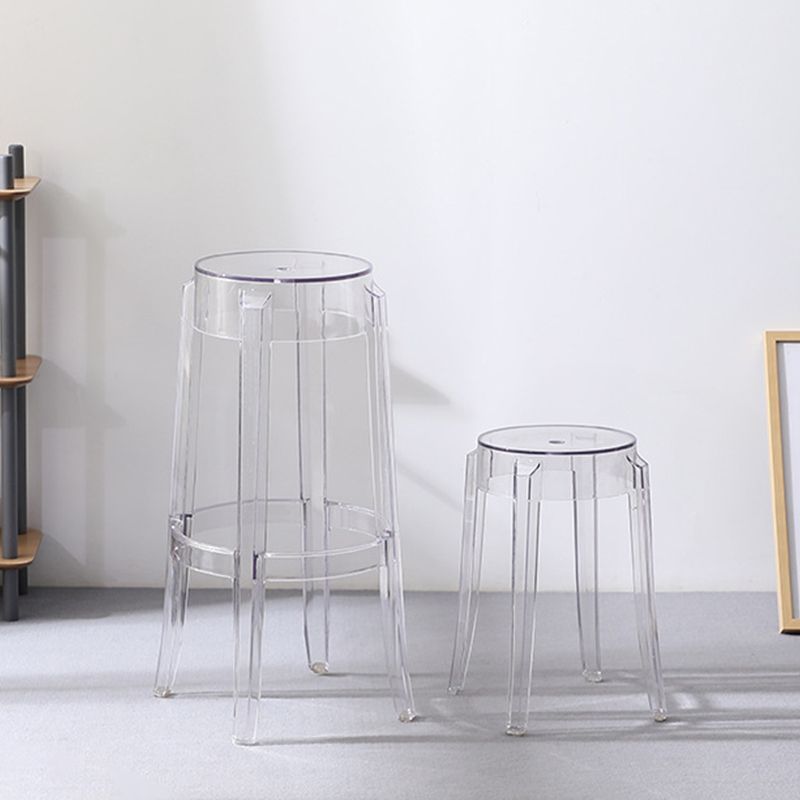 Industrial Backless Counter Stool Acrylic Counter Height Stools for Kitchen