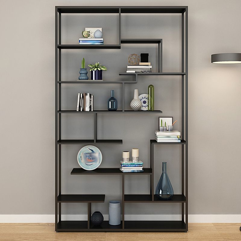 Modern Open Back Standard Bookshelf Metal Bookcase for Home Office