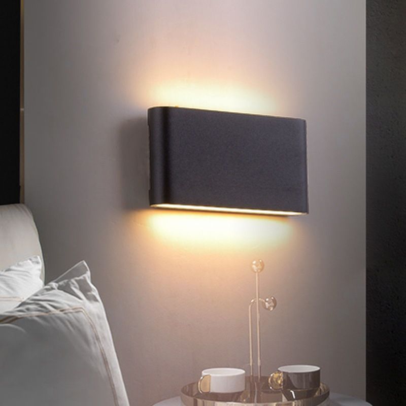 LED Wall Lamp Modern Simple Wall Mount Lamp with Glass Shade for Bedroom