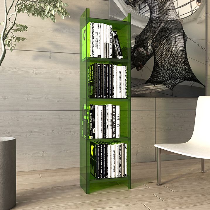 Acrylic Vertical Standard Bookshelf Scandinavian Closed Back Bookshelf