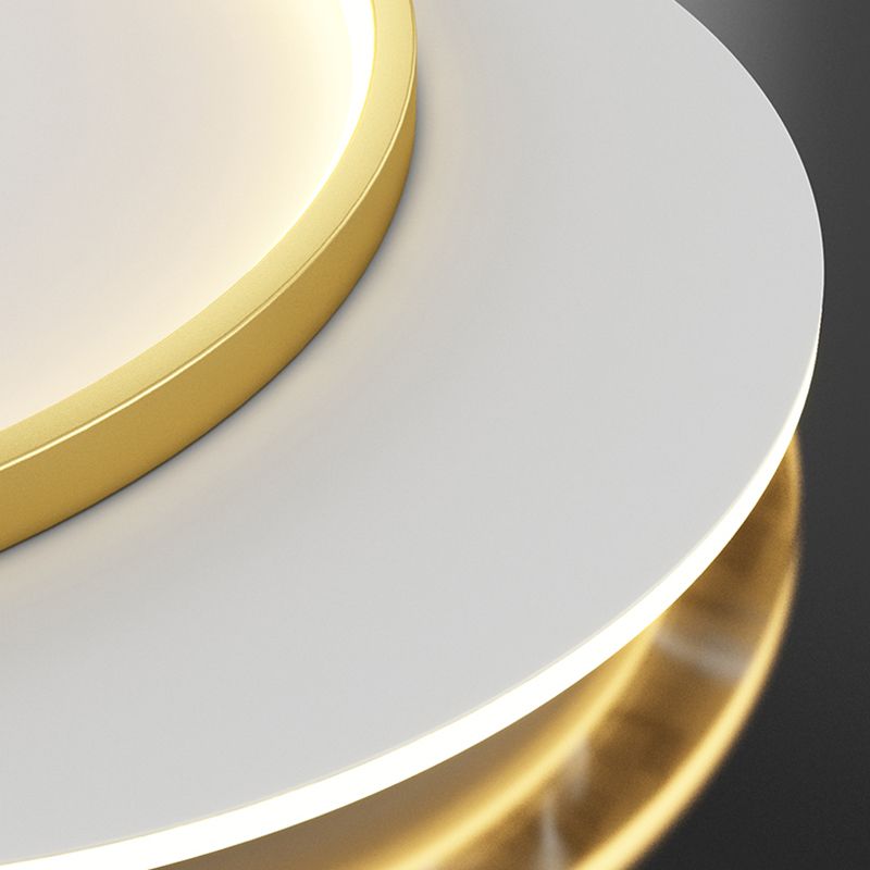 Montaggio a incasso a LED circolare in acrilico nella moderna semplicità della plafoniera in piuma di ferro per camera da letto